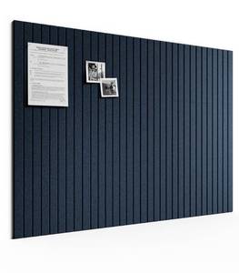 lot 19527 image: Bumusty Large Cork Board Alternative-48 x 36 Felt Bulletin Board Tiles, with 30 Pushpins, 70 Adhesive Tabs, Fine-Stripe 12-Pack, Cork Boards for Office Push Pin Board Felt Board-Carbon Blue
