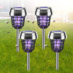 lot 19533 image: 2026 Solar Bug Zapper Outdoor Waterproof Mosquito Repellent Outdoor Patio Mosquito Trap & Killer for Backyard, Farm, Garden, Solar Powered Fly Zapper for Small Flying Insect, Flies, Gnats, Moths(4)