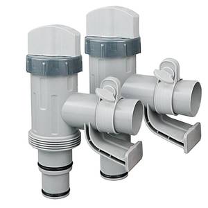 lot 19537 image: CanyRoom Plunger Valve with Pipe Holder �� Pool Hose Adapter for Above Ground Pools, Pool Pump Hose Replacement Parts (2 Pack)