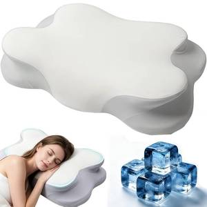lot 19561 image: CJEODAJ Mellow Cloud Pillow, Ergonomic Memory Foam Cloud Align Pillow for Neck Support, Mellow Sleep for Side, Back, and Stom (White)