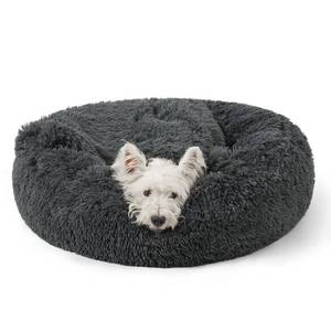 lot 19589 image: NOYAL Calming Dog Bed for Anxiety, Hooded Donut Cave with Blanket, Plush Fluffy Washable Pet Bed for Small Medium Dogs & Cats
