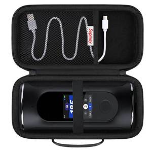 lot 20087 image: Supmay Hard Carrying Case for Blue Tees Golf Player  Golf Player Pro GPS Speaker with Touch Screen Display, GPS Speaker Player Protection Case with Mesh Pocket for Charging Cables, Black (Case Only)