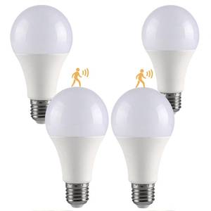 lot 20096 image: GEPLAD 4-Pack Upgrade Motion Sensor LED Light Bulbs 12W (100W Equivalent), A19 E26 Dusk to Dawn Bulb, Outdoor & Indoor, 5000K Daylight, 1200LM,Glass-Penetrating Sensor, UpwardDownward Mounting