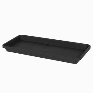 lot 20112 image: VUWEZ 2 Pack of Plastic Plant Tray Saucer Rectangular 17 18 inch, Plant Trays Saucers for Indoors Outdoor, Plant Water Drip Tray for Flower Pot Planter, Windowsill Plant Tray (7.8 X 17.5, Black)