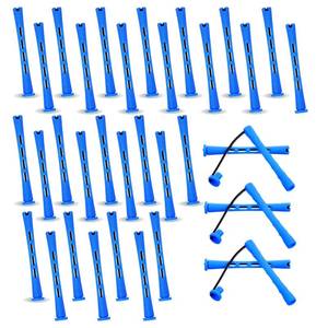 lot 20124 image: Wanmu 30 Pcs Perm Rods For Short Hair Plastic Cold Wave Rods Hair Curling Rollers Curling Roller Perm Rod Small Hair-Rollers for DIY Styling (Blue, 0.47 Inches)