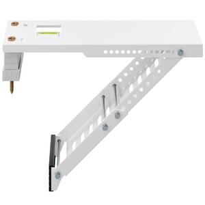 lot 20130 image: LuckIn Air Conditioner Support Bracket, Heavy Duty Window AC Bracket Universal Fit for 5,000-12,000 BTU AC Units, Holds Up to 85lbs, Adjustable Extender Leg & Built-in Bubble Spirit Level