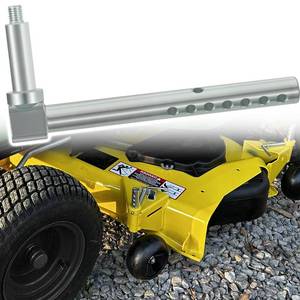 lot 20160 image: AM136328 Mower Deck Gage Wheel Arm 34 Dia. LH Front or RH Rear for John Deere X300 & X500 Series with 48 in & 54in Mower Deck, fits X300, X304, X310, X320, X500, X530, X534, X540 etc