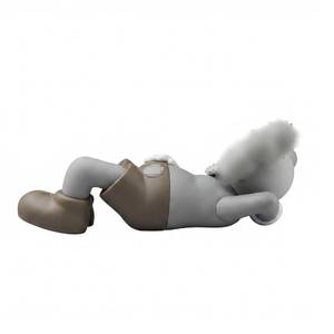 lot 20162 image: 6-Inch Grey Decorative Art Figure, Modern PVC Collectible Sculpture with X-Eye Design, Creative Kitchen Office Home Decor for Shelves, Desks, Living Room, and Art Lovers