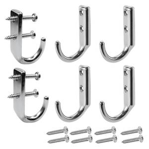 lot 20184 image: AIMCOCO Heavy Duty Stainless Steel 316 J-Type Wall Hooks, Marine Grade Wall Hanger Key Hook for Wall Mounted Clothing Coat Outdoor Kitchen Garage Utility Hanging Wardrobe Storage Screw,6PCS