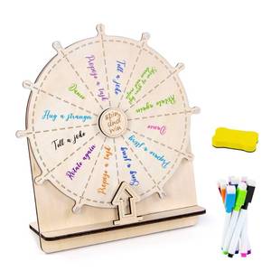 lot 20187 image: Wedding Game Spinning Wheel �� Erasable Tabletop Prize Wheel with Stand, Spin the Wheel Game for Engagement Party, School Events, Family Games, Baby Shower