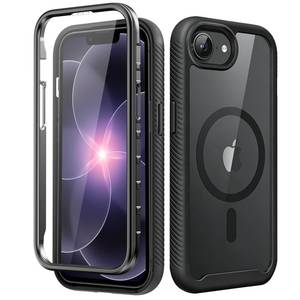 lot 20238 image: ALGORAM for iPhone 16e & 17e Case with Built-in Sensitive Screen Protector, Full-Body Dual Front & Back Protective Phone Case Magnetic with MagSafe Drop Proof 17 E 16 E Cover 6.1 Inch, Black