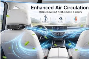 lot 2161 image: A 3-Speed Car Seat Fan for Baby, 2000mAh Battery, 3H Runtime, Ultra-Quiet BLACK