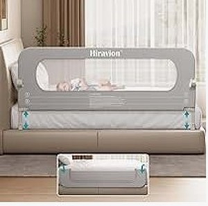 lot 11741 image: Toddler Bed Rail 71 inch Gray Twin