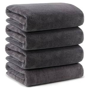 lot 1158 image: Orighty Bath Towels Pack of 4(27���� x 54����) - Soft Feel Bath Towel Sets, Highly Absorbent Microfiber Towels for Body, Quick Drying, Microfiber Towel for Sport, Yoga, SPA, Fitness - Grey