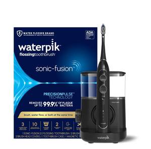 lot 1171 image: Waterpik Sonic-Fusion 2.0 Professional Flossing Electric Toothbrush with Water Flosser Combo Two In One, For Daily Gum Care and Cleaning Teeth, Braces, Implants, Black SF-04CD012-4, Packaging May Vary