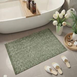 lot 1176 image: LEEVAN Small Bathroom Rug 2 x 3, Washable Green Entryway Rug, Low Profile Reversible Front Door Mat, Farmhouse Kitchen Mat Modern Carpet for BedroomPorchBack Door Decor