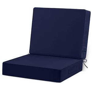 lot 1198 image: Cozyide 24x24 Outdoor Cushions for Patio Furniture, Waterproof Outdoor Chair Cushions with Non-Slip Ties and Handle, Washable Deep Seat Cushions for Outdoor Furniture with Removable Cover, Navy