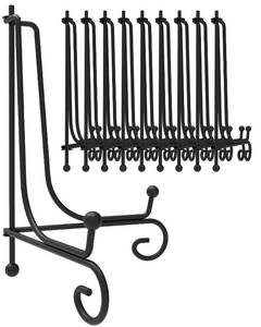 lot 2170 image: Iron Display Stand 10 Packs, 10 Inches Plate Picture Photo Stand for Display, Black Foldable Easel Holder for Photo Frame, Artwork, Collection, Decorative Plate, Book, Office