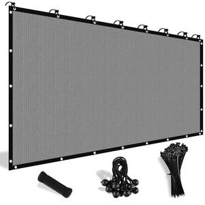 lot 2217 image: Shade&Beyond 90% Sun Shade Cloth with Grommets, 6 X 8 Pergola Shade Cover Canopy, Mesh Tarp Sun Screens for Patio, Outdoor, Garden, Backyard, Light Gray