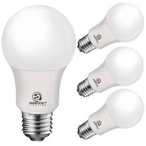 lot 2244 image: Energetic Lighting 40W Equivalent A19 LED Light Bulb, Warm White 3000K, E26 Standard Base, ETL Listed, Non-Dimmable LED Light Bulb, 4-Pack