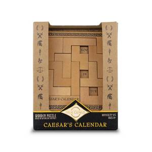lot 2262 image: Project Genius Caesars Calendar Wood Puzzle-A-Day Challenge, 365 Solutions, Brainteaser Gift for Adults and Kids 8, True Genius Office Desk Calendar Inspired by Roman Artifact