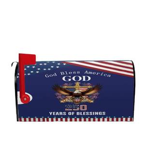 lot 2264 image: YOPINCO 18 x 21 Inch Mailbox Covers Magnetic Standard Size, Patriotic American Flag Mailbox Cover