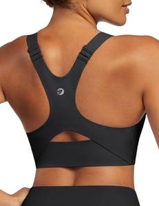 lot 2270 image: Sports Bras for Women High Support Womens Large Bust High Impact Sports Bras Wireless Push Up Racerback Workout Yoga Top Black