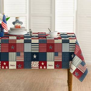 lot 2286 image: Horaldaily 4th of July Tablecloth 60�104 Inch Rectangular, Veterans Day Decorations Table Cloth American Flag Collage Table Cover Patriotic Party Supplies for Home Dining Room Kitchen