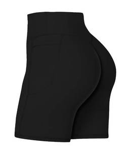 lot 2296 image: Sunzel Sunlissia No Front Seam Biker Shorts for Women with Pockets, Yoga Workout Gym Bike Shorts with Tummy Control 8 Black X-Large