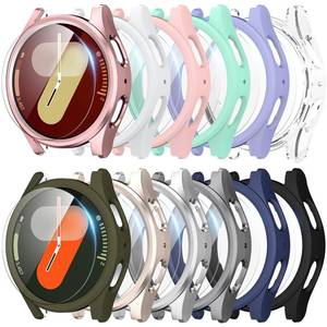 lot 2301 image: XINGHAO 1212 Pack for Samsung Galaxy Watch 7 Screen Protector Case 40mm, Hard PC Bumper  Anti-Fog HD Tempered Glass Film, Waterproof Protective Face Cover Set for Galaxy Watch 7 40mm(12 Colors)