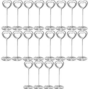 lot 2303 image: Wedding Table Numbers Holder �� YQBOOM 20 Pack 3.35 inch Name Card Holder Place Card Holder Photo Holder Clips Note Photo Picture Memo Stand �� Silver
