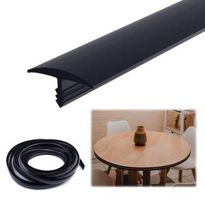 lot 3616 image: Muzata Black 34 Inch x 25 Ft Center Barb Tee Moulding Plastic T Molding for Tables Game and Arcade Machines Decorative Edging Shelf Guarding M023
