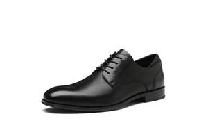 lot 3621 image: DECARSDZ Mens Classic Modern Formal Oxford Lace Up Dress Shoes Black