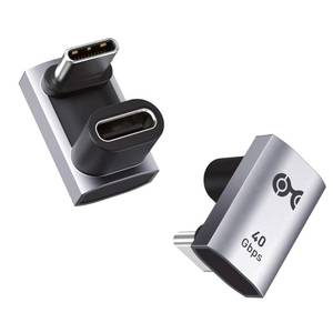 lot 4385 image: Cable Matters 2-Pack 40Gbps U-Shape 180 Degree USB C Adapter - 7mm  0.28 in, 4K240Hz Video, 240W Charging, 40Gbps Data Transfer, USB C Angle Adapter for iPhone 17, Nintendo Switch 2, Tablets