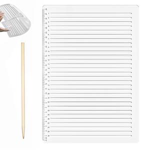 lot 4412 image: Straight Line Stencil Template Stencils for Journaling Writing Guide Template Line Drawing Stencil Templates for Journaling Scale Writing Ruler for Paper Card Aids