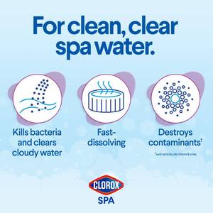 lot 4423 image: Clorox� Pool&Spa Spa Water All-in-One Sanitizer & Shock, Destroys Contaminants, Clears Cloudy Water, 2LB (Pack of 1)
