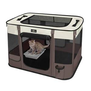 lot 5638 image: Paw Ballet Foldable Pet Kitten Playpen, Upgrade Waterproof Portable Cat Dog Playpen Kennel Tent for Small Dog Cat, Retractable Shade Cover, Indoor Outdoor Use for Small Pet.