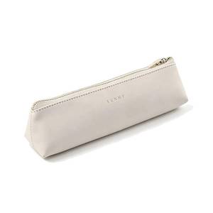 lot 6027 image: Doraking Cosmetic Makeup Bag Pen Stationery Case PU Leather Small Pencil Pouch for Students Zipper Bag for Pens, Pencils, Markers (Apricot)