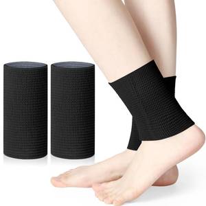 lot 6042 image: Zomiboo 2 Pcs Ankle Gel Sleeves Padded Socks Skateboard Accessories Ankle Pads Compression Sleeve Protector Brace for Skating Riding Ski Protection Foot Support Socks(Black)