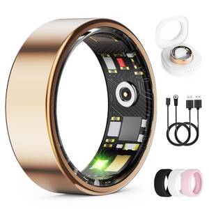 lot 6046 image: UniJethro Smart Ring for Women & Men, Health Tracker Ring with Heart Rate, Blood Oxygen,Blood Pressure, IP68 Waterproof Fitness Ring, Sleep Tracker for iPhone and Android, No APP Fee (Rose Gold, 9#)