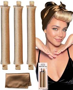 lot 8005 image: Classic Heatless Curls Overnight Rods No Heat Hair Curlers to Sleep Jumbo Foam Large Hair Rollers for Medium Long Hair Blowout Look, Heatless Flexible Curling Rod Set with Satin Wrap for Sleeping