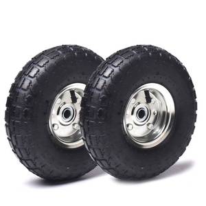 lot 9075 image: AR-PRO (2 Pack) 4.103.50-4 Tire and Wheel, Replacement Pneumatic Tires 10-Inch Wheel with 58 Bearings and 2.2 Offset Hub, Compatible with Hand Truck, Wheelbarrow, Wagon, Gorilla Carts