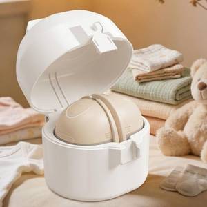 lot 9105 image: Breast Pump Case for Fridge Compatible with Eufy S1 Pro, E10, E20 - Leak-Proof Upright Breast Pump Fridge Case & Travel Bag - Wearable Breast Pump Accessories