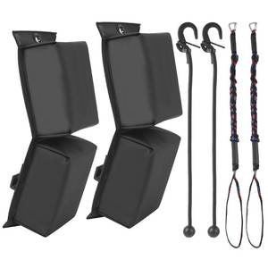 lot 9127 image: Calvana (2-Pack) PWC Jet Ski Bumpers Boat Fenders with 2 Elastic Cords, 2 Dock Rope, Boat Bumpers for Docking, Jet Ski Accessories, 14 x 6 x 3.2 inch