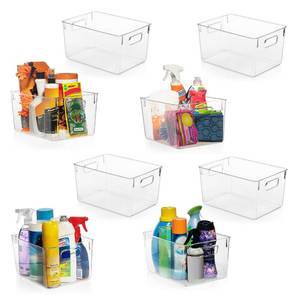 lot 9130 image: ClearSpace Clear Plastic Storage Bins �� Pantry Organizers & Storage Containers, Cabinet Organizer - Home Organization Must Haves for Kitchen, Laundry Room, Office, Closet, Garage & Freezer