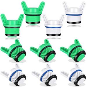 lot 10190 image: Nuanchu 10 Pieces 34 Npt Plug Male Thread Ppr and Garden Hose Plug White Garden Irrigation Tubing Stopper Drain Compatible with Green Rv Irrigation Water Supply(Ear Shape)