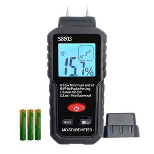 lot 10200 image: 0-99.9% Pin Type digital wood moisture meter for firewood,Wood Humidity Tester Woodworking,Wood moisture reader gauge detector with backlight for carton,paper,timber
