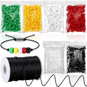 lot 10202 image: XunYee 1200 Pcs Plan of Salvation Bracelet Bead Bulk Sunday Crafts DIY Wordless Faith Wristband Beads with 100 Yards Waxed Cotton Thread Cord Christian Bible Teaching Craft Kits