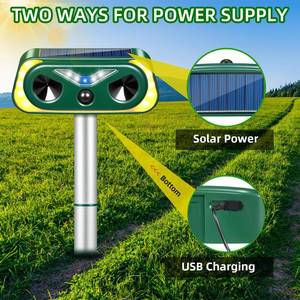 lot 10206 image: Solar Ultrasonic Animal Repeller