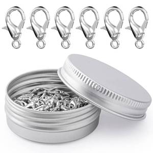 lot 10215 image: 100PCS Lobster Clasps, Metal Alloy Small Lobster Claw Clasps, Weico Lobster Clip for Handmade Necklace, Bracelet Jewelry Making Accessories Fastener Hook(12mmx6mm, Nickel)